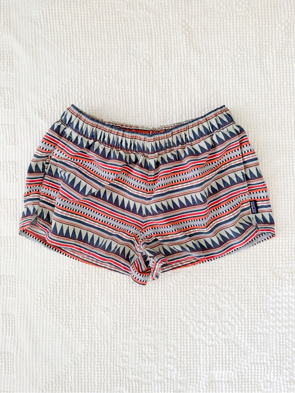 Patagonia Barely Baggies Shorts Belay Stripe Desert Sage